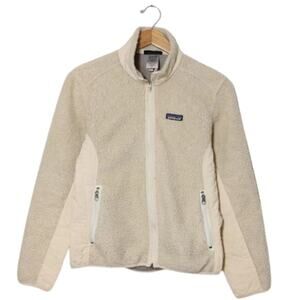 PATAGONIA Vintage Full Zip Synchilla Fleece Sherpa Jacket Medium Oatmeal